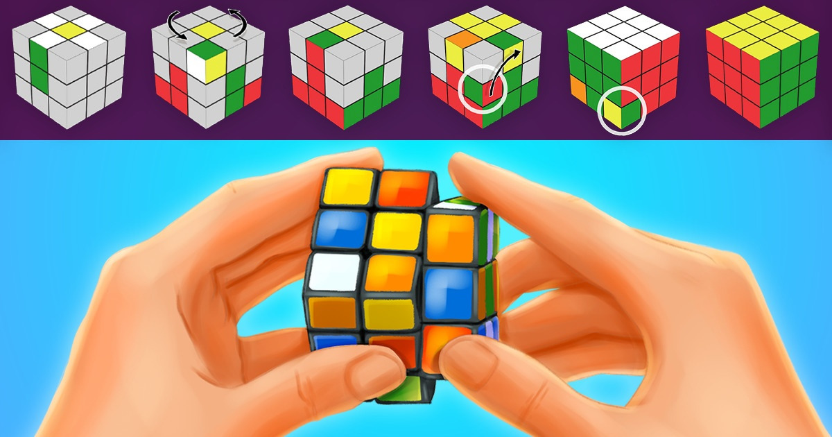 Как собрать кубик Рубика 3 × 3. Схема для начинающих