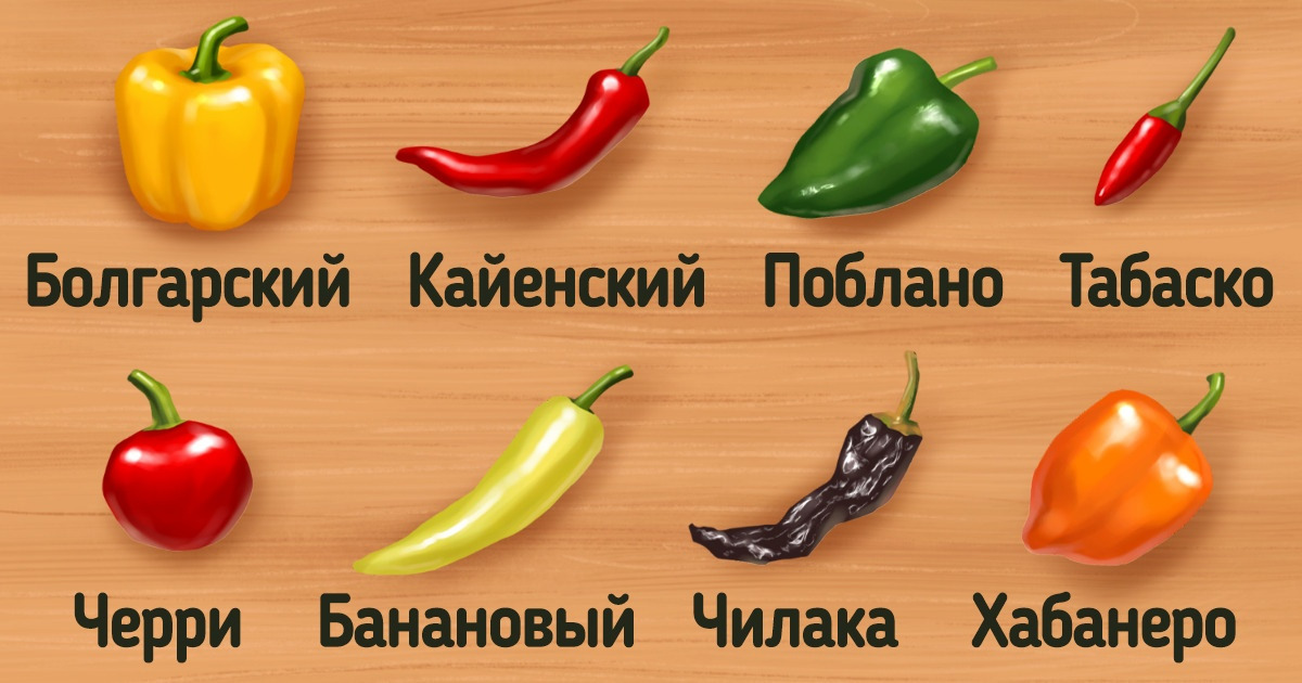 Какие бывают виды перцев и как их используют в кулинарии