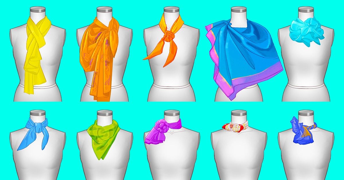 Как носить платки и шарфы