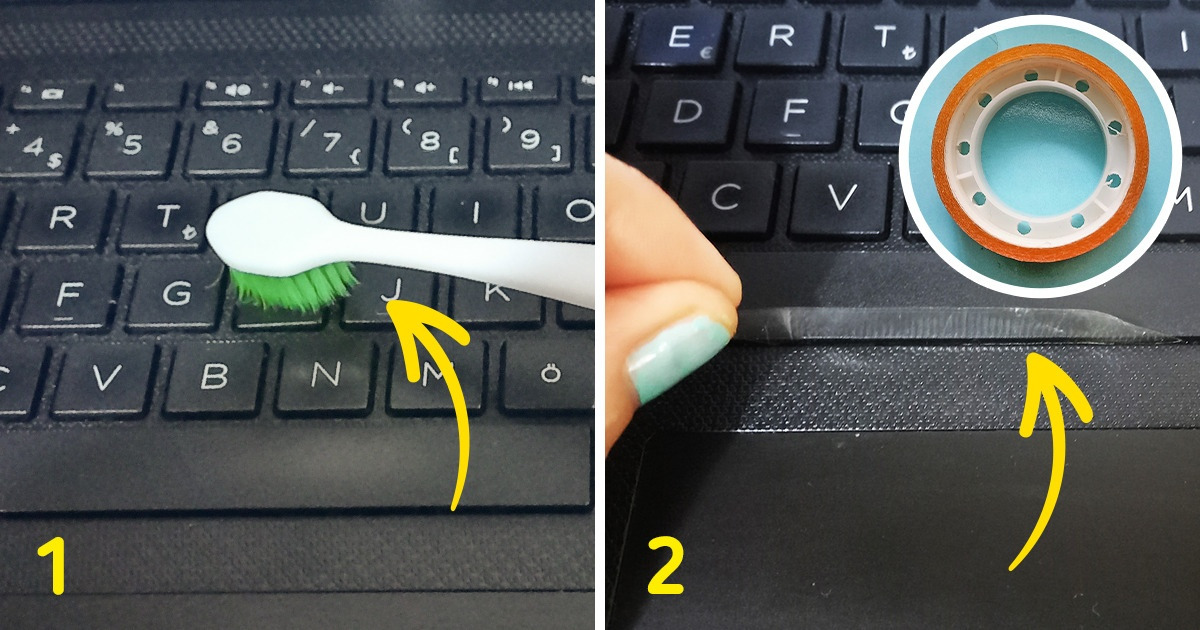 Как почистить клавиатуру ноутбука, не снимая кнопок?
