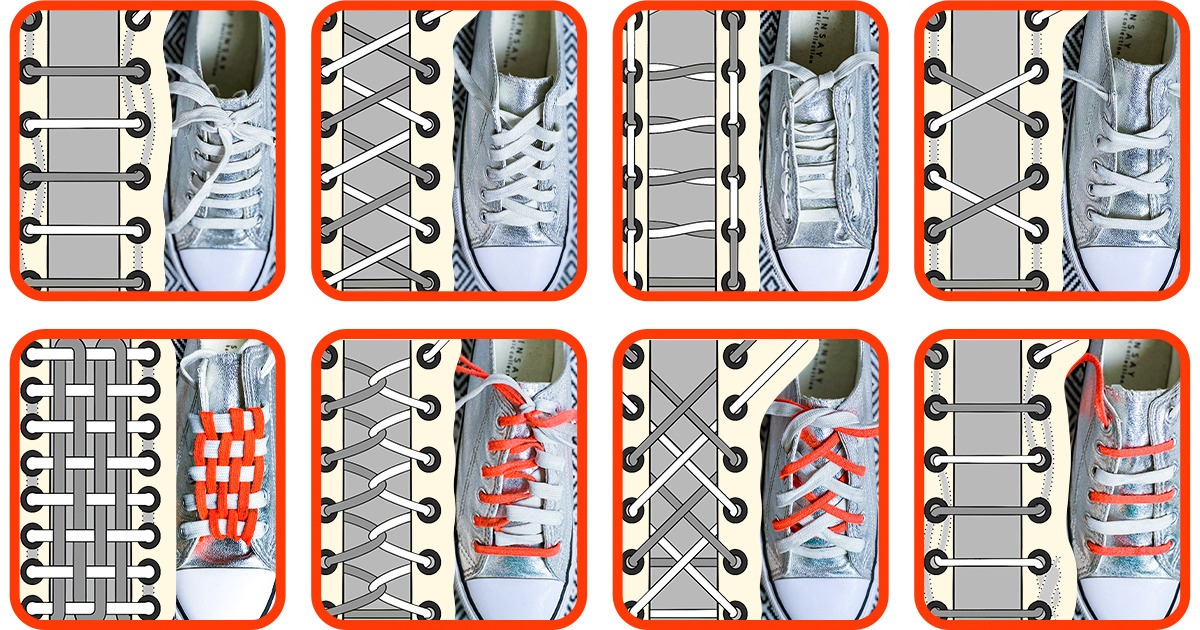 Как завязать шнурки: 8 способов