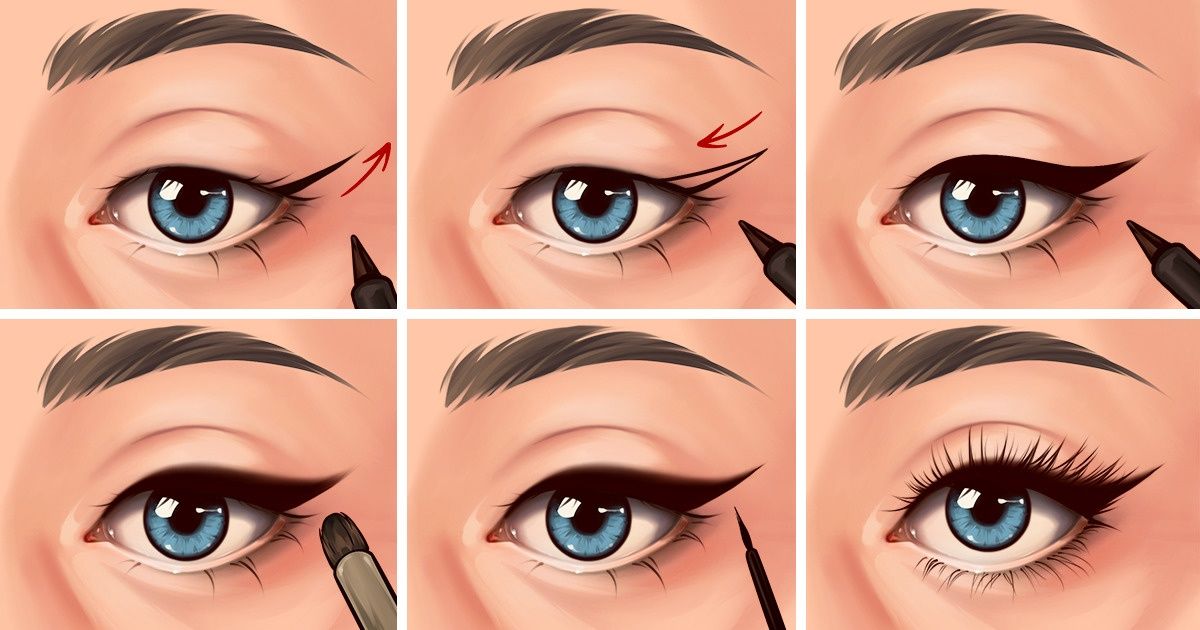 Как легко нарисовать красивые стрелки на глазах: пошаговая инструкция с фото